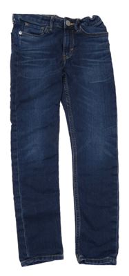 Tmavomodré teplákové skinny rifle &Denim