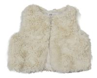 Smotanová kožušinová podšitá vesta H&M