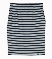 Dámska bielo-tmavomodrá pruhovaná púzdrová sukňa Superdry