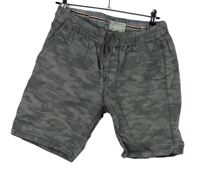 Pánské šedé army plátěné kraťasy Cars 