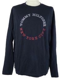 Pánské tmavomodré triko s logem Tommy Hilfiger 