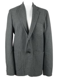 Pánské šedé pletené sako s náloketníky Zara