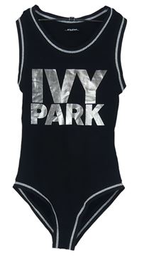 Dámské černo-stříbrné body s nápisem Ivy Park