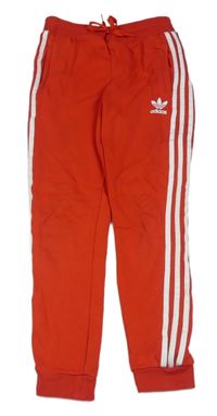 Červené tepláky s logem Adidas