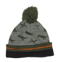 Šedo-khaki čepice s dinosaury Kiabi