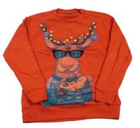 Červená mikina so sobom Next