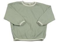 Modrozelená rebrovaná mikina