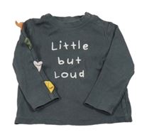 Šedé žebrované triko s nápisem F&F