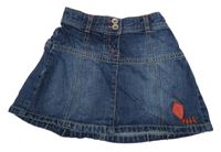 Modrá rifľová sukňa s výšivkou Next