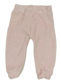 Svetloružové zamatové nohavice Pusblu