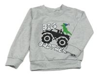 Svetlosivá mikina s autom