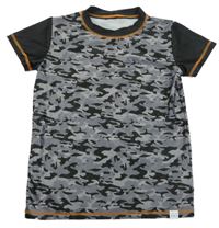 Šedo-černé army sportovní tričko HarryBear
