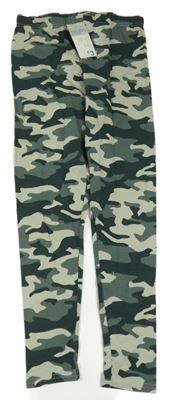 Nové - Zeleno-béžovo-army legíny Primark