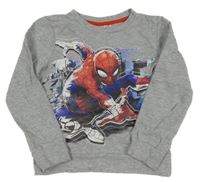Sivá melírovaná mikina so Spidermanem marvel