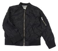 Černý šusťákový podšitý bomber H&M