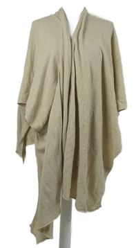 Dámský béžový kašmírový pléd