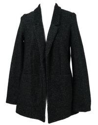 Dámský černo-bílý pletený sakový cardigan Promod