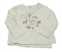 Bílý zavinovací kabátek so zvířaty C&A