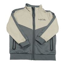 Béžovo-sivá športová prepínaci mikina s nápisom