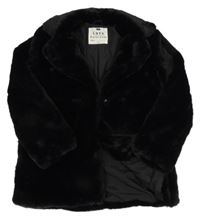 Černý kožešinový podšitý kabátek F&F