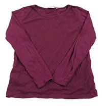 Vínové triko s tylem kids