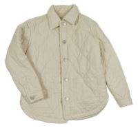 Smetanová košilová prošívaná zateplená bunda F&F