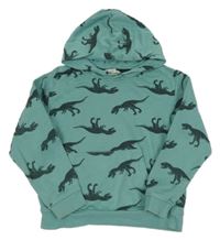 Zelená mikina s dinosaurami a kapucňou H&M