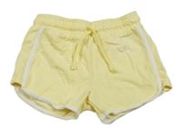 Svetložlté teplákové kraťasy s nápismi F&F