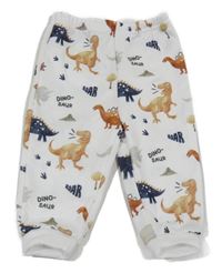 Biele tepláky s dinosaurami Shein