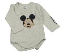 Šedé melírované zavinovací body s Mickeym Disney