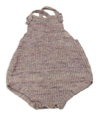 Fialovo-růžové melírované pletené laclové kraťasy Zara
