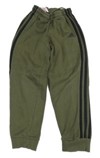 Khaki tepláky s logem Adidas 