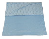 Svetlomodrá plyšová minky deka