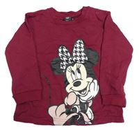 Tmavoružová mikina s Minnií Disney