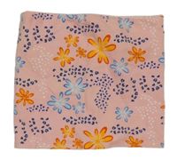 Světlerůžový nákrčník s kytičkami 