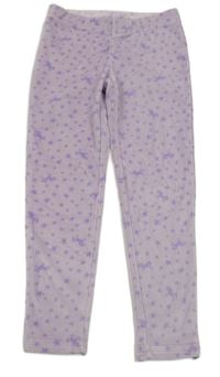 Lila sametové legíny s hvězdičkami Kiki&Koko