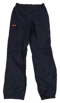 Tmavomodré šusťákové outdoorové kalhoty s kapsou Tribord 