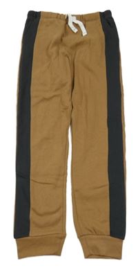 Béžovo-čierne tepláky F&F