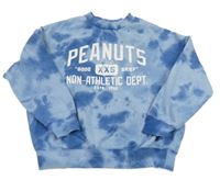 Světlemodro-modrá batikovaná mikina s nápismi H&M