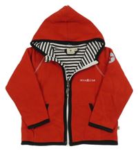 Červená fleecová podšitá bunda s kapucňou Novastar