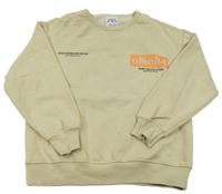 Béžová mikina s potlačou Zara