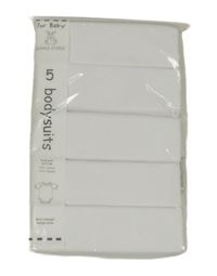 Nové - 5pack - Bílé body s krátkým rukávem Dunnes