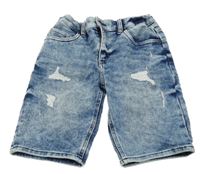 Modré plísňové riflové kraťasy s prošoupáním Lindex 