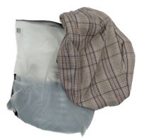 Nové - Béžovo-hnědo-bílá kostkovaná plátěná bekovky 