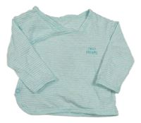 Pomněnkovo-bílé pruhované zavinovací triko Sweet&Soft