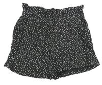 Antracitovo-biele bodkovaná é kraťasy H&M