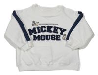 Bielo-tmavmodrá mikina s Mickeym Disney