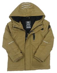 Hnedá šušťáková zimná bunda s kapucňou F&F
