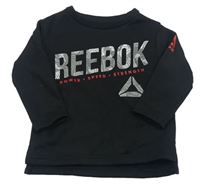 Čierna mikina s logom Reebok