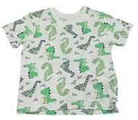 Biele tričko s dinosaurami PRIMARK